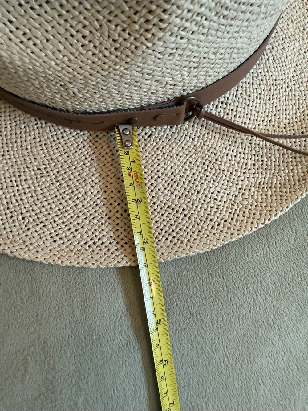 Panama Jack Beige Straw Fedora with Brown Band - Picture 8 of 8